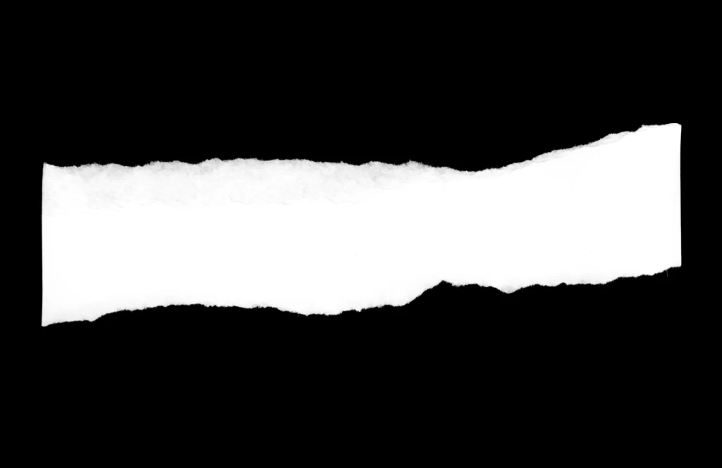 White Torn Paper Jagged Edge Frayed Texture