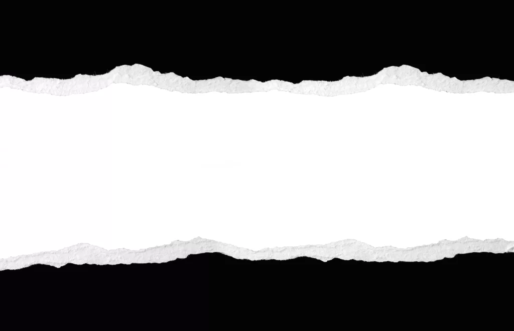 White Torn Paper Jagged Edge Rough Texture