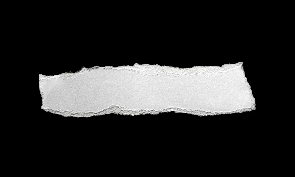 White Torn Paper Jagged Edge Rough Texture