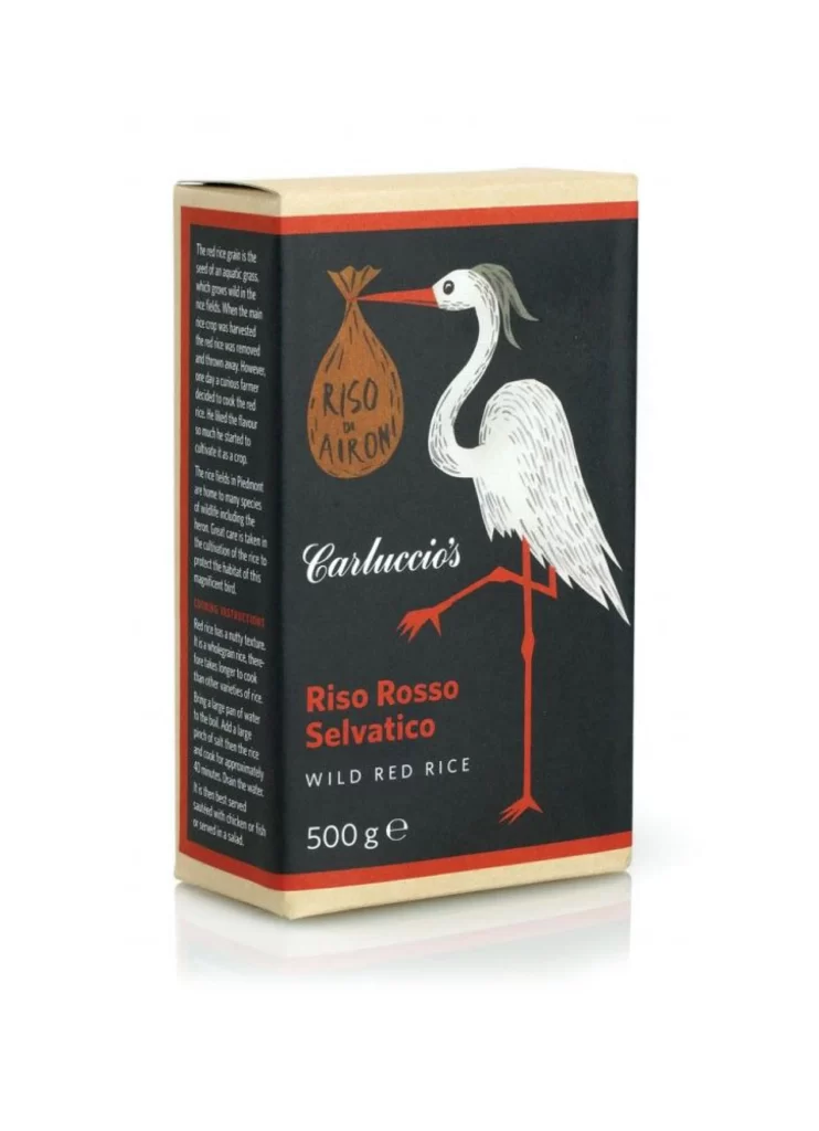 Wild Red Rice Carluccios Red White Black Illustration