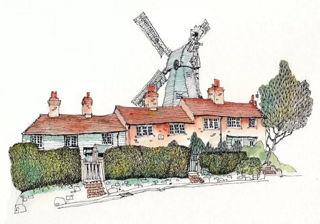 Windmill Village Houses Nature