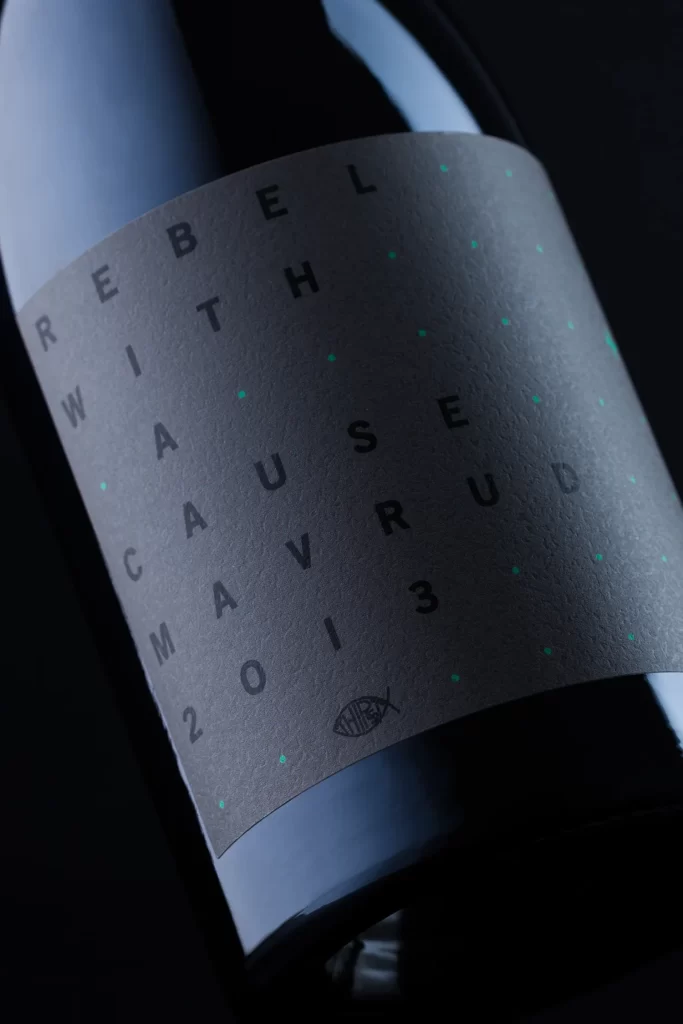 Wine Bottle Black Green Modern Typography Design