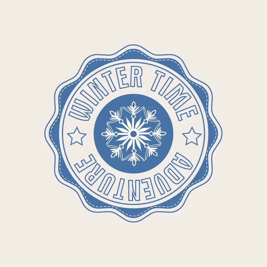 Winter Time Adventure Snowflake Badge