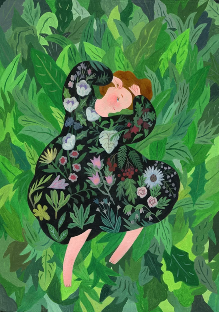 Woman Nature Floral Dream