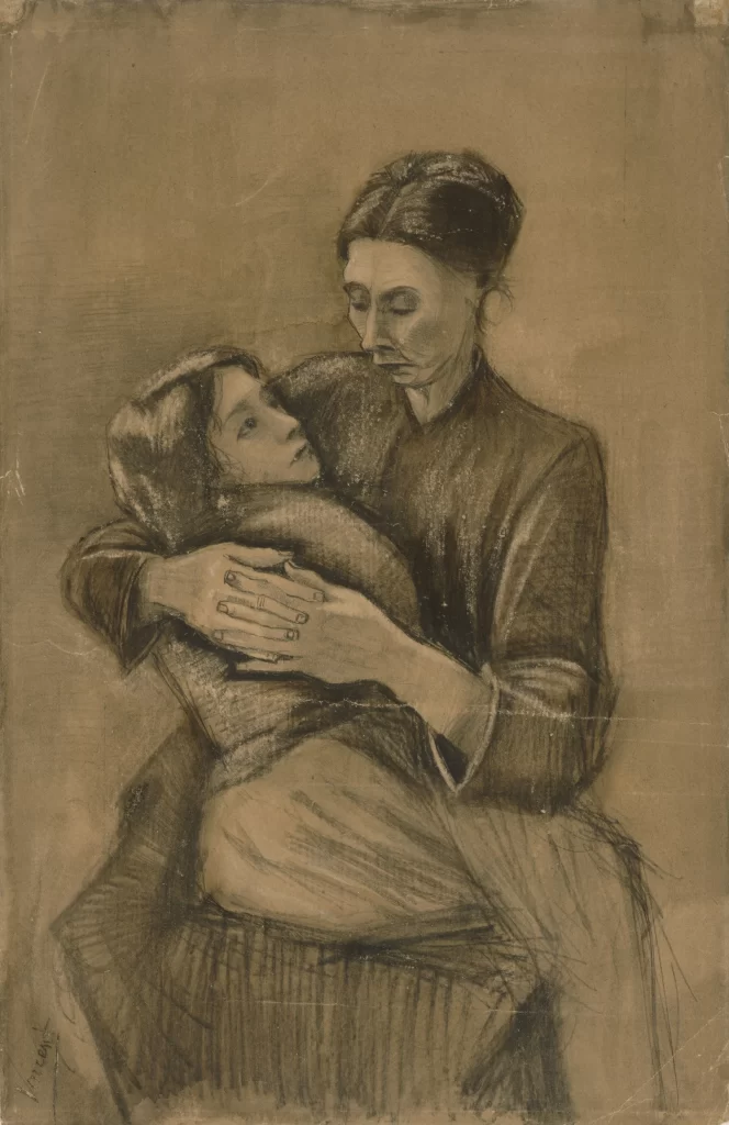 Woman with a Child on Her Lap Van Gogh