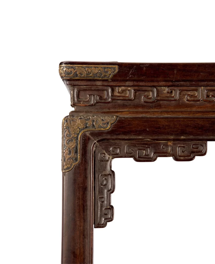 Wood Altar Table Chinese Traditional Carved Floral Pattern