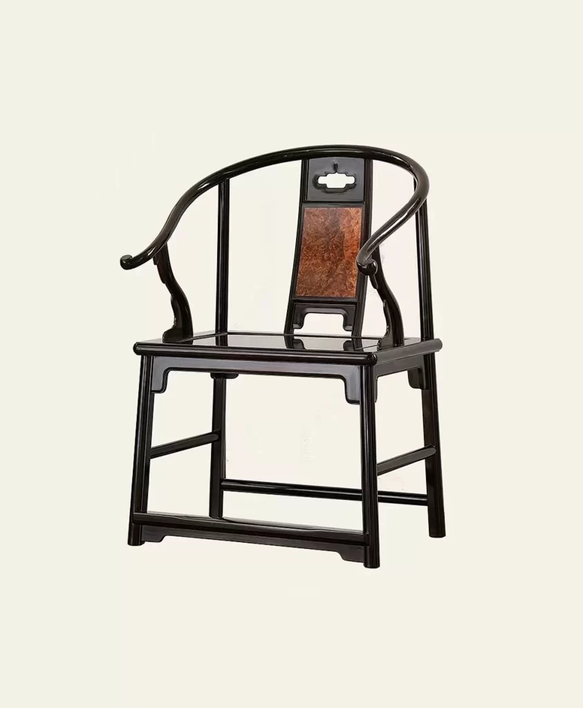 Wood Chair Chinese Traditional Carved Pattern