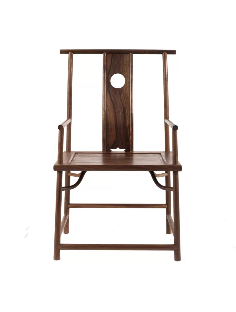Wood Chair Chinese Traditional Circle Pattern