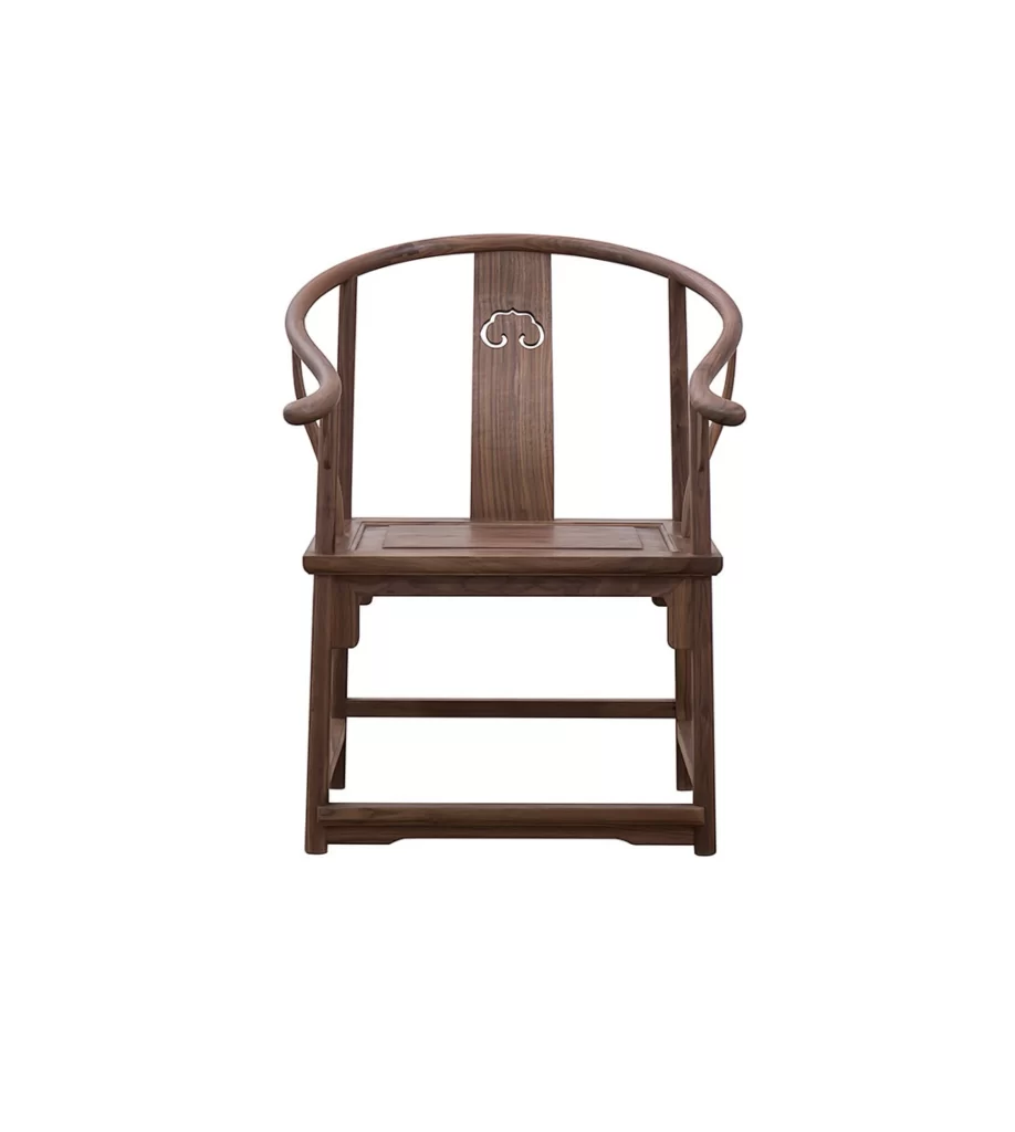 Wood Chair Chinese Traditional Cloud Pattern