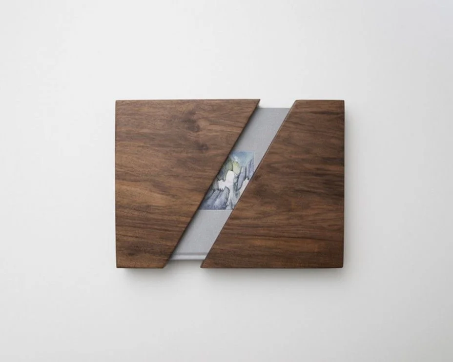 Wooden Book Cover Nature Grey Minimalist Design