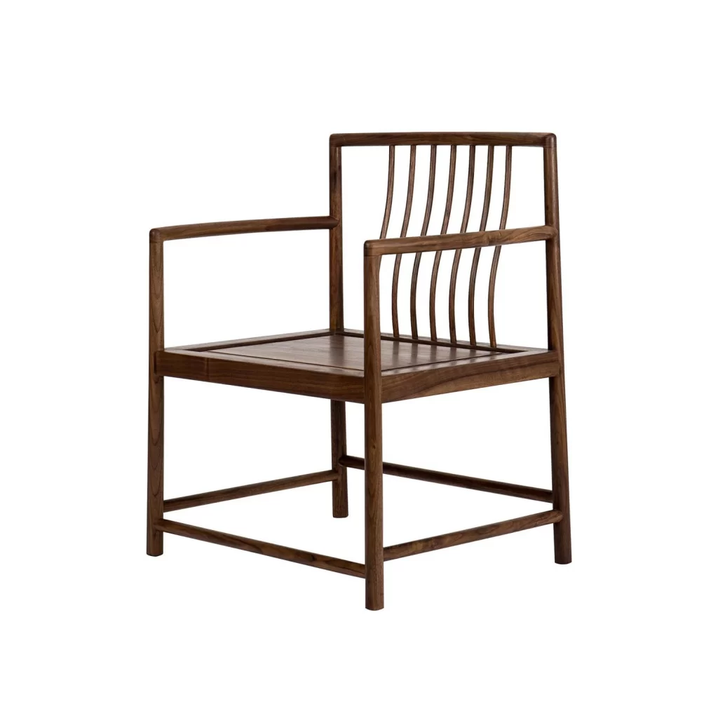 Wooden Chair Chinese Traditional Slatted Back