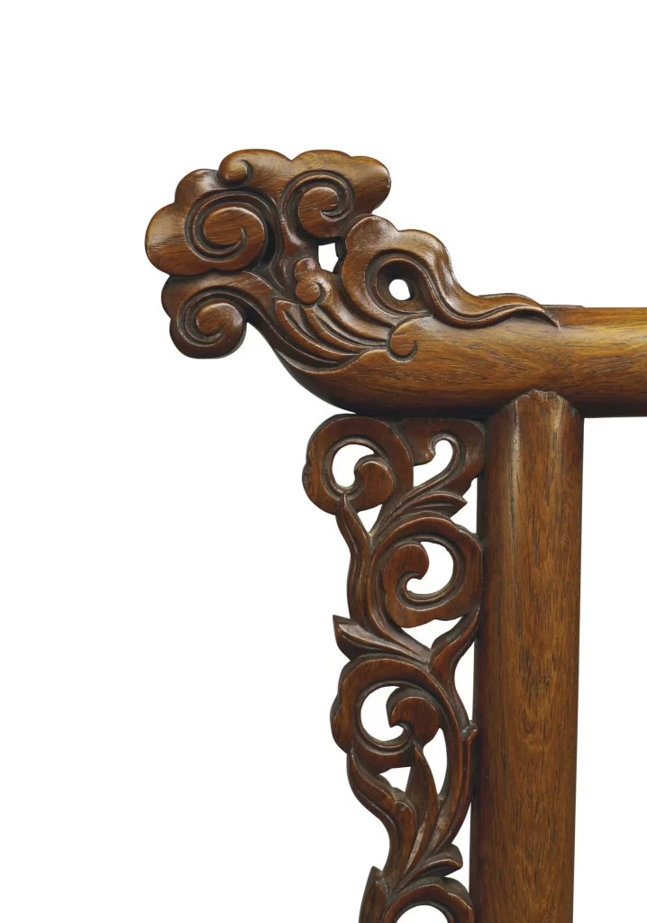 Wooden Chair Traditional Chinese Cloud Pattern