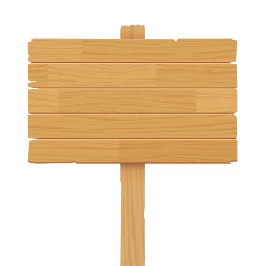 Wooden Sign Planks Post