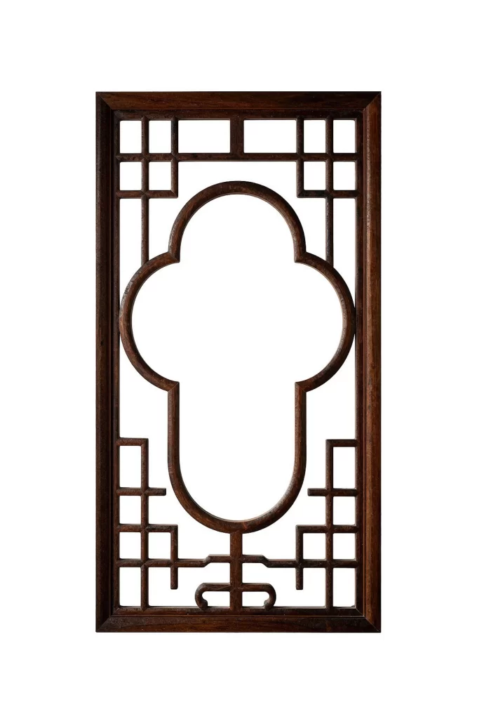 Wooden Window Chinese Traditional Geometric Pattern