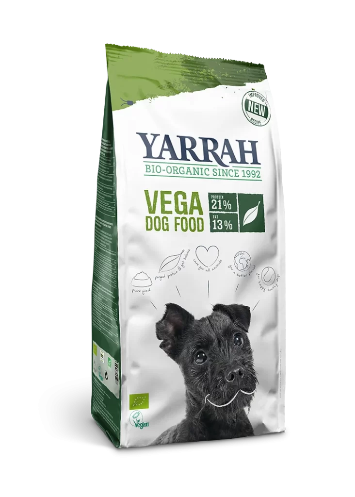 Yarrah Dog Food Vegan Green White Illustration