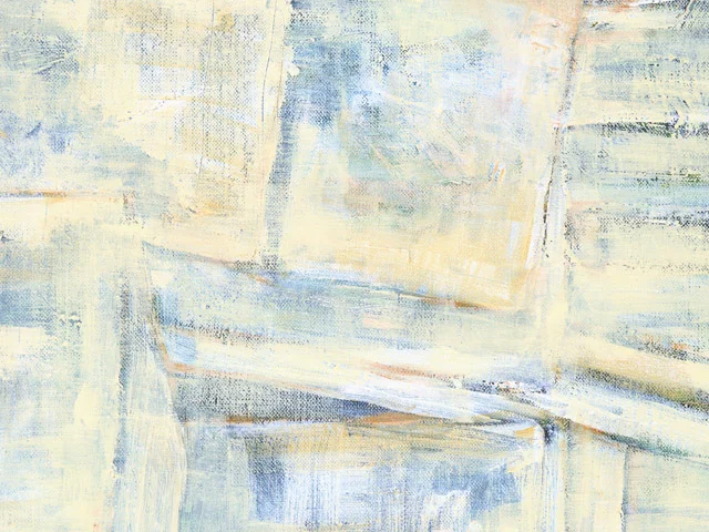 Yellow Blue Impasto Oil Painting Texture Soft Brushstrokes
