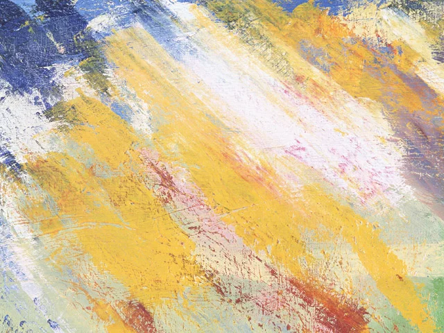Yellow Blue Impasto Oil Painting Texture Dynamic neutral Brushstrokes