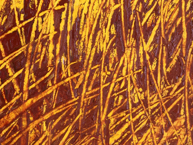 Yellow Brown Impasto Oil Painting Texture Dynamic Brushstrokes