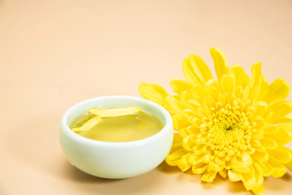 Yellow Chrysanthemum Petals Bright warm Blooming