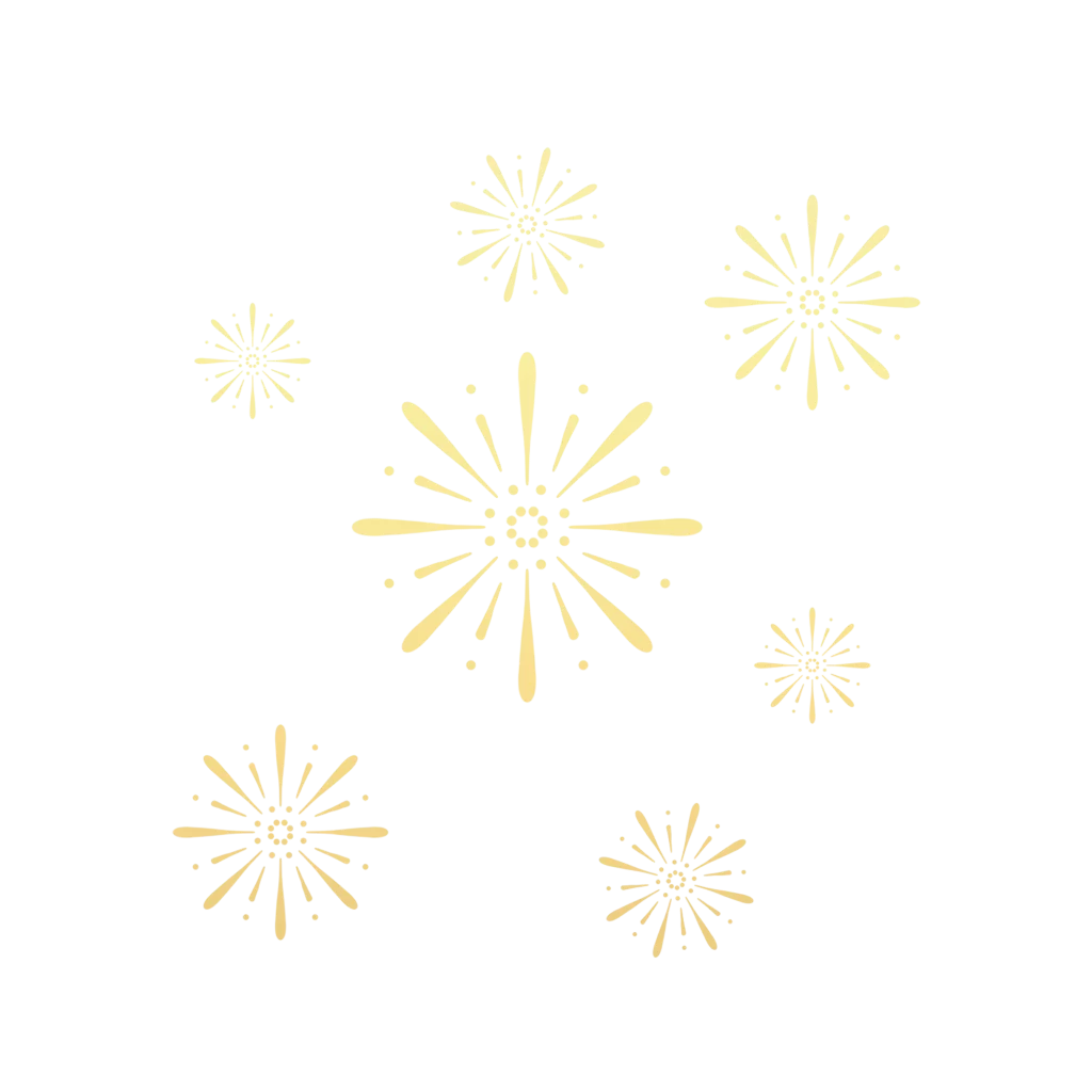 Yellow Fireworks Burst Pattern