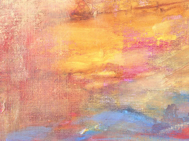 Yellow Impasto Oil Painting Texture Soft neutral Brushstrokes