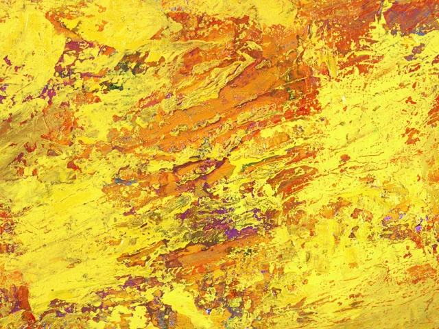 Yellow Impasto Oil Painting Texture Energetic Brushstrokes