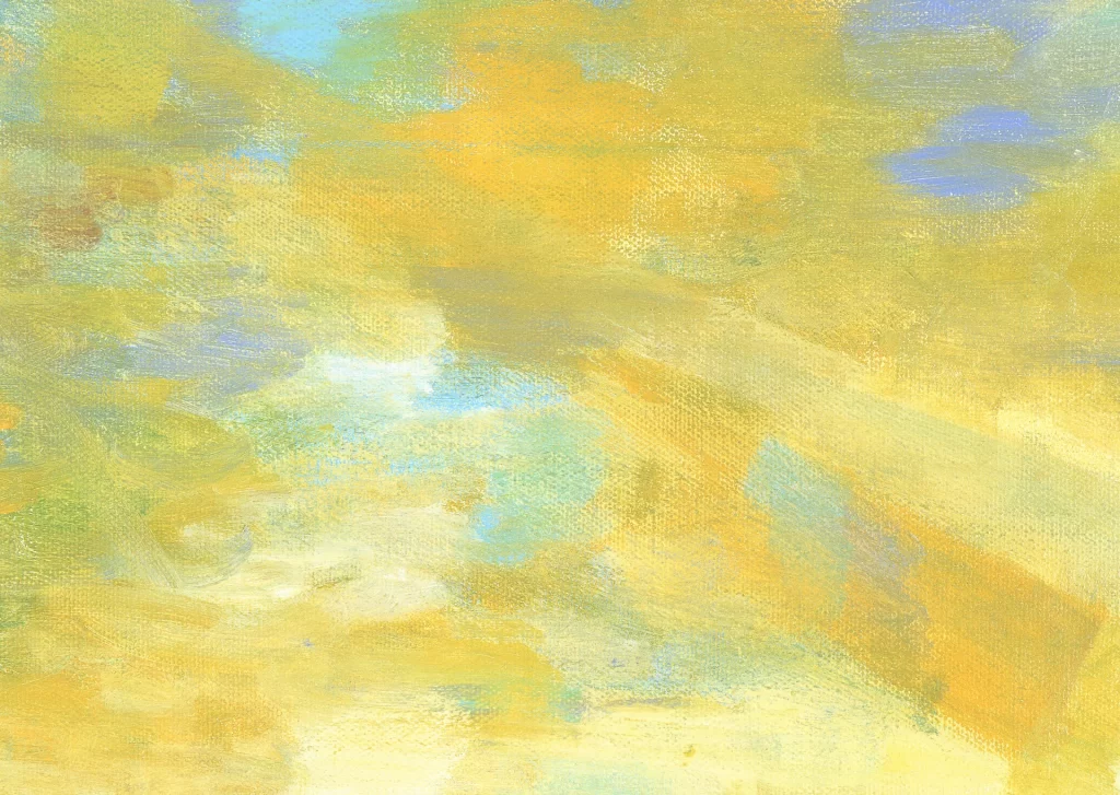 Yellow Impasto Oil Painting Texture Soft Brushstrokes Dreamy Mood