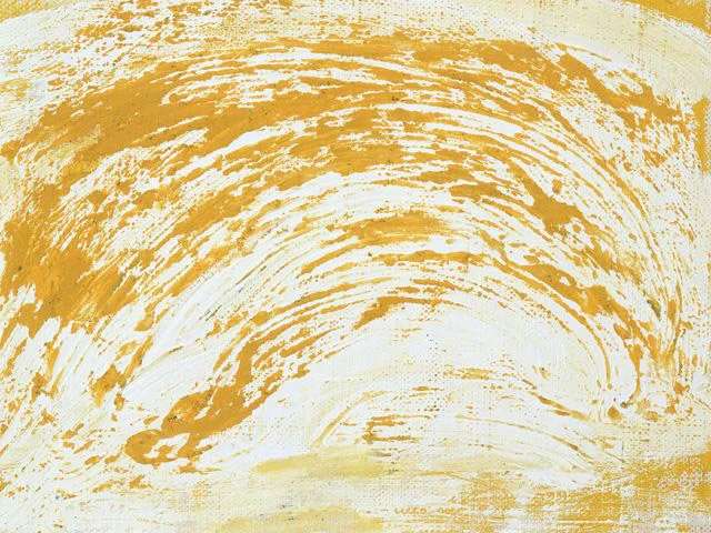 Yellow White Impasto Oil Painting Texture Dynamic Brushstrokes