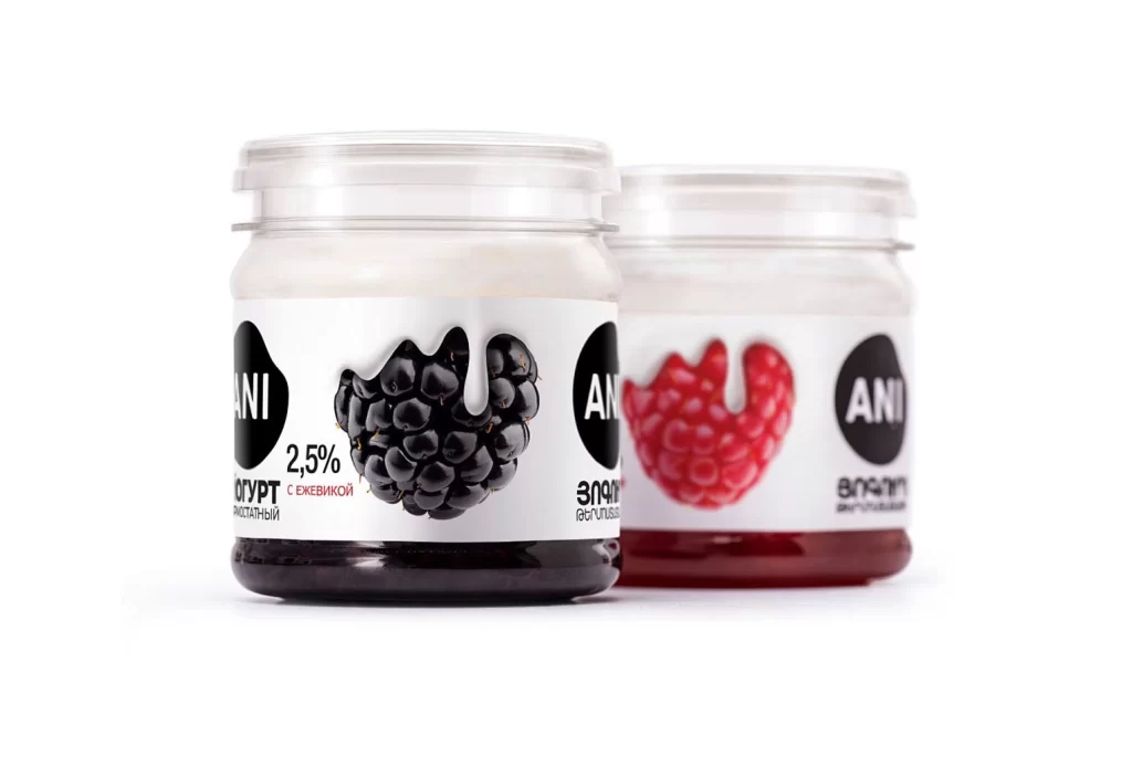 Yogurt Fruit Containers Labels Packaging