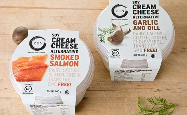 ZEN Cream Cheese Alternative Smoked Salmon Garlic Dill White Simple