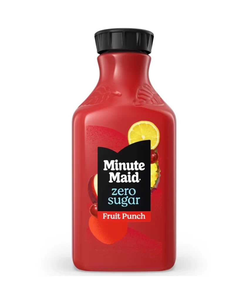 Minute Maid Zero Sugar Fruit Punch Bottle Packaging
