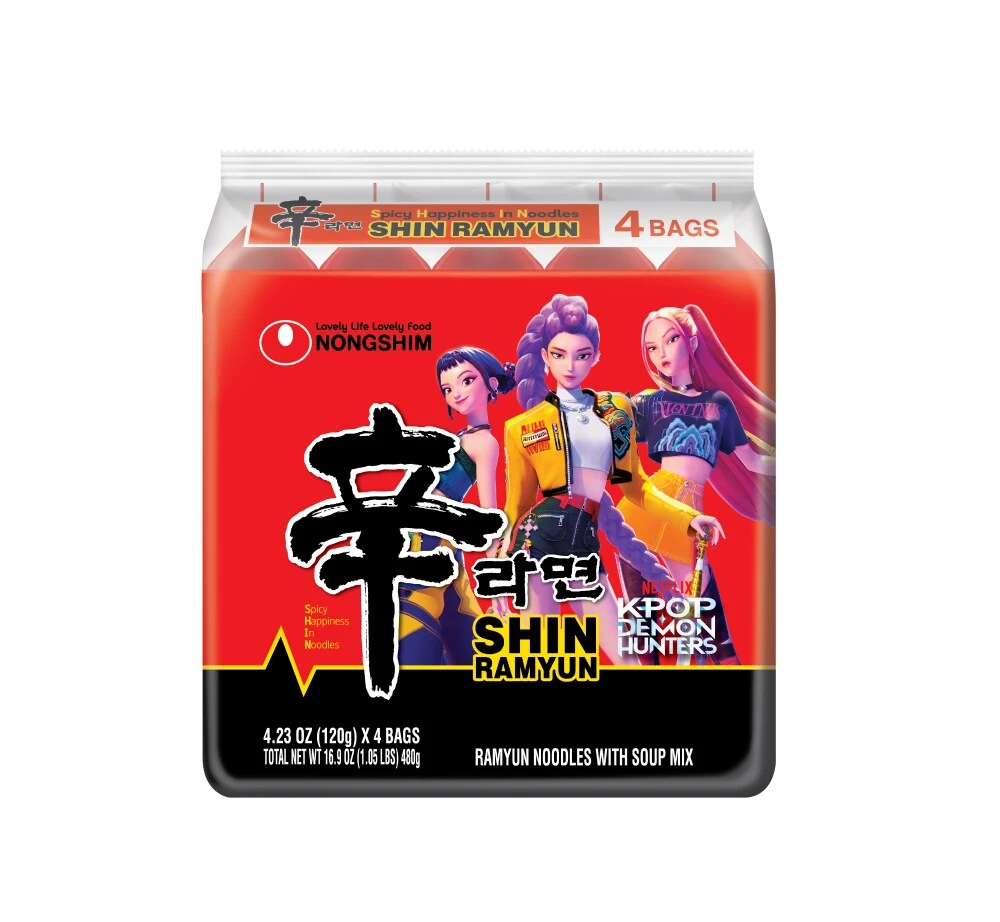 Nongshim KPOP DEMON HUNTERS red ramyun noodles Packaging