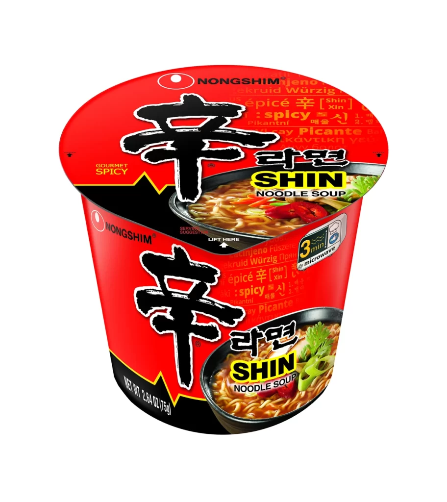 Nongshim Shin red noodle soup Packaging
