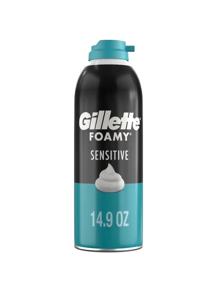 Gillette Foamy Sensitive Shave Gel Packaging