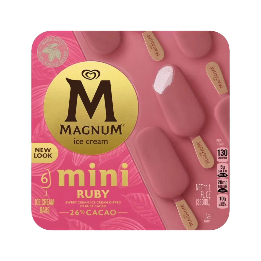 Magnum mini Ruby Ice Cream Packaging