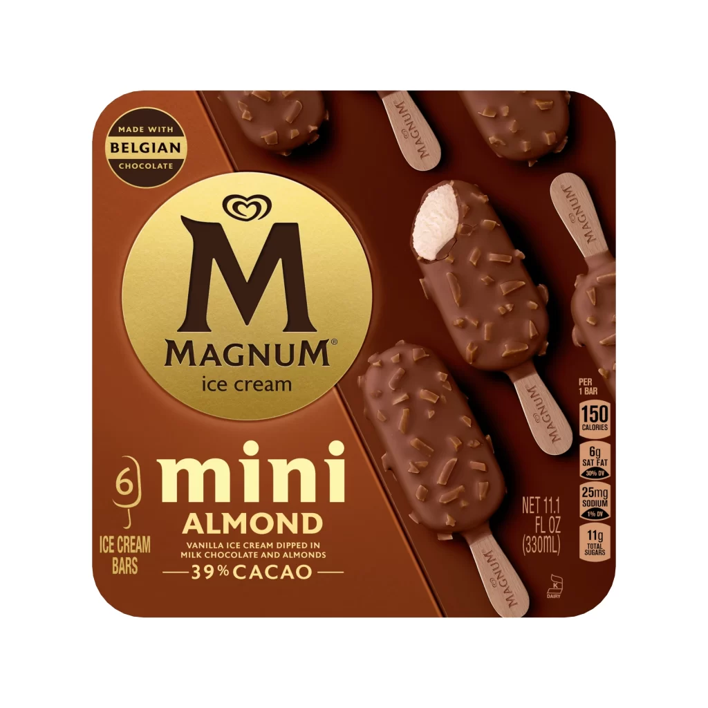 Magnum mini Almond Ice Cream Packaging