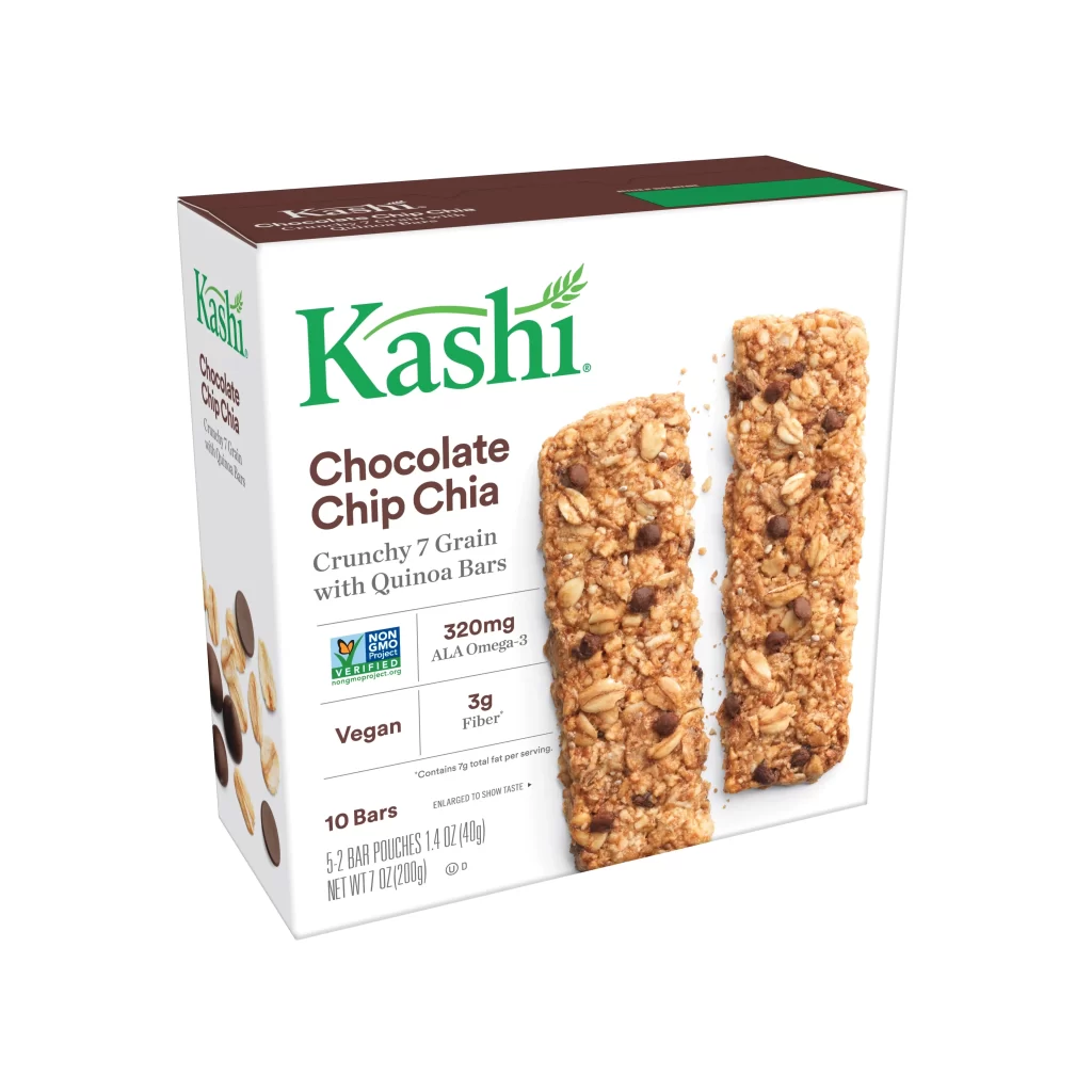 Kashi Crunchy 7 Grain with Quinoa Bars Chocolate Chip Chia