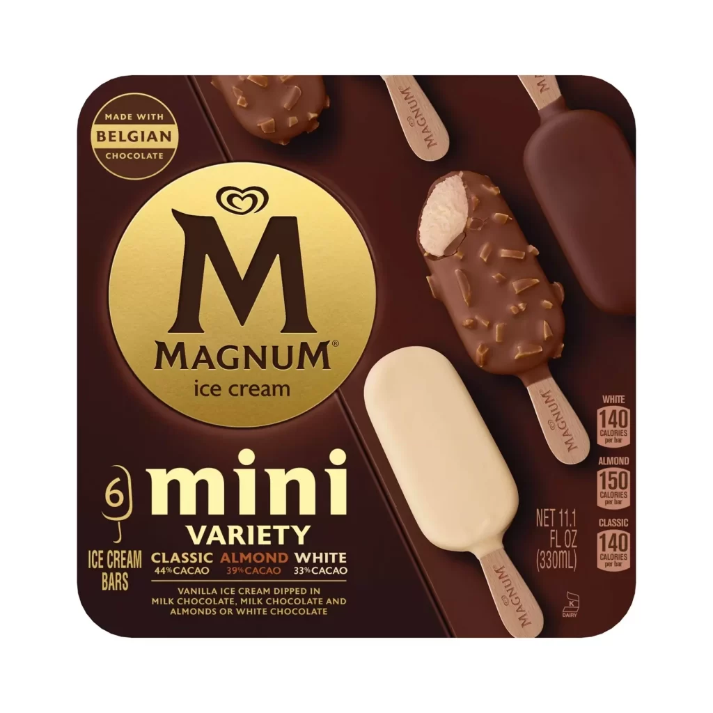 Magnum Mini Variety Ice Cream Bars Packaging