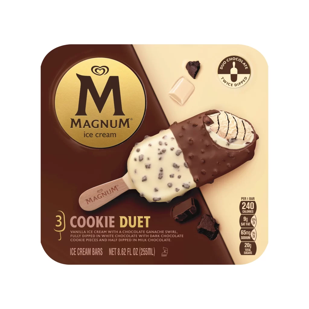Magnum Cookie Duet Ice Cream Bar Packaging