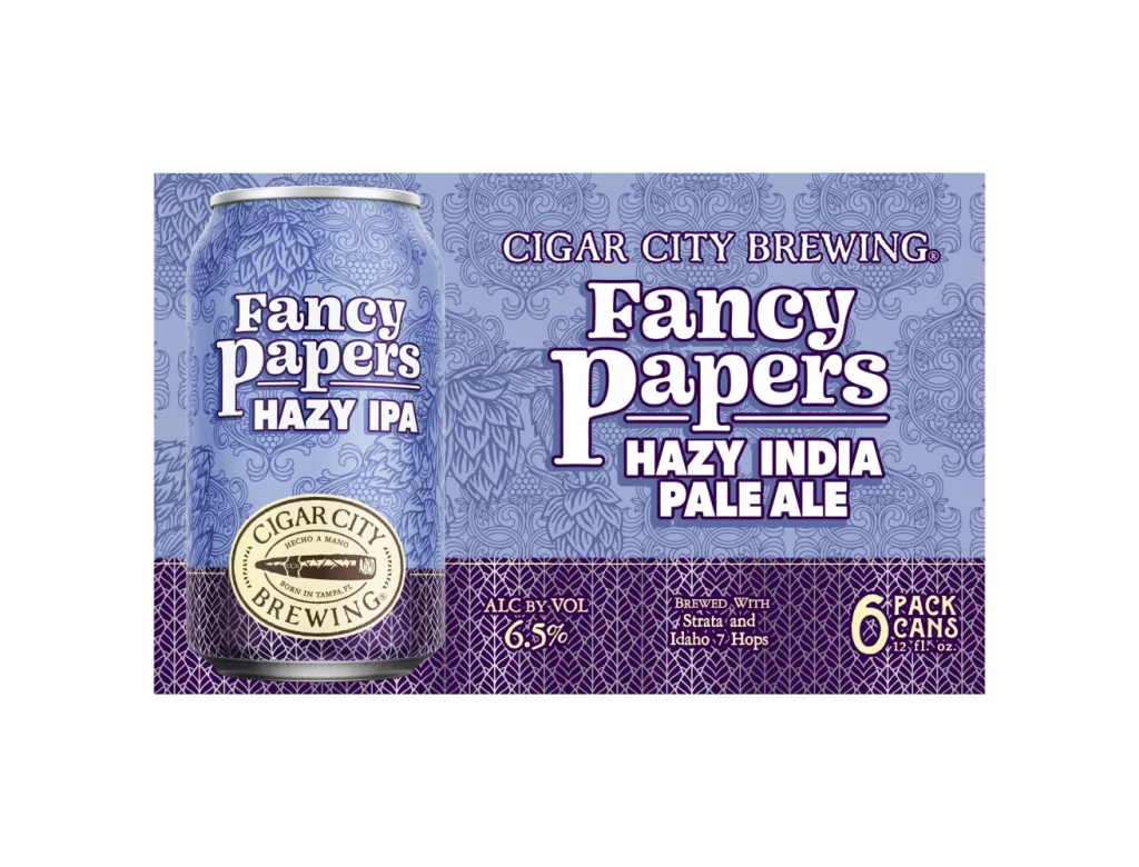 Cigar City Brewing Fancy Papers Hazy IPA Can Packaging