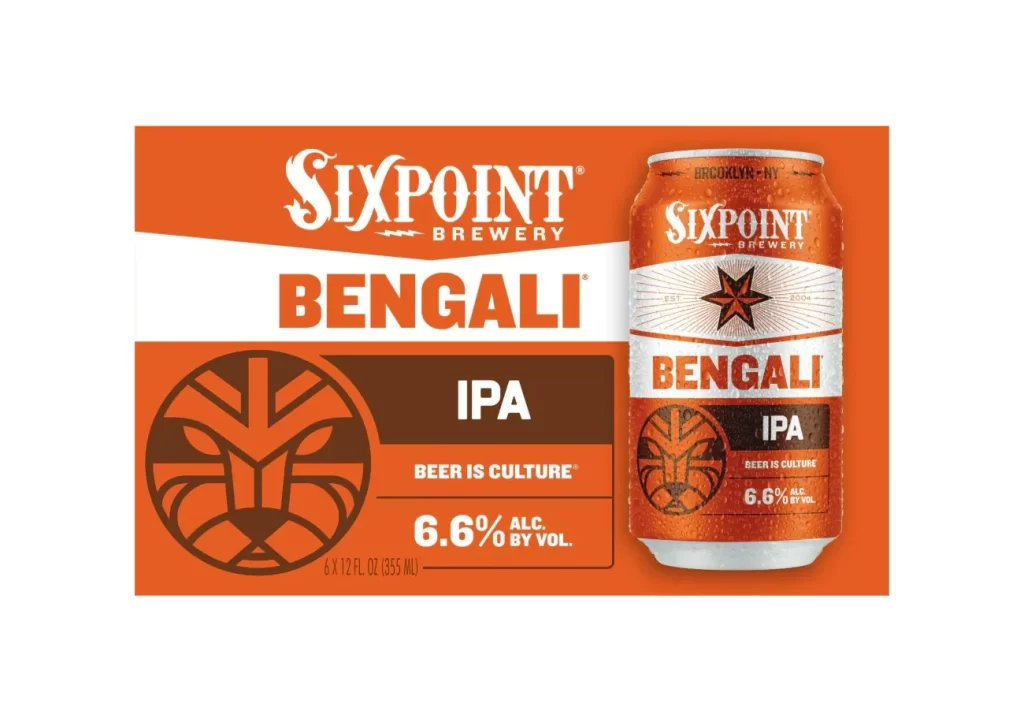 Sixpoint Brewery Bengali orange IPA Packaging