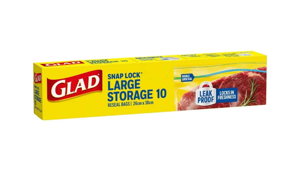 Glad Snap Lock Large Storage Leak Proof, Locks in Freshness Storage Bags Pack…