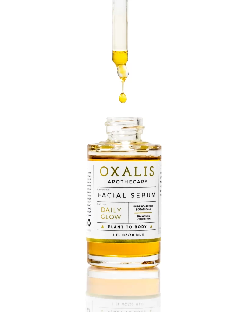 OXALIS DAILY GLOW yellow facial serum Packaging