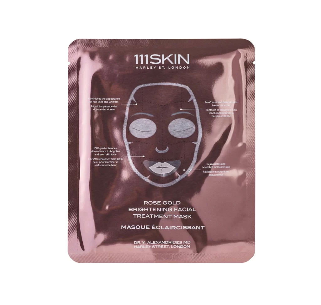 111SKIN Rose Gold Brightening 5piece Facial M Face Mask Packaging