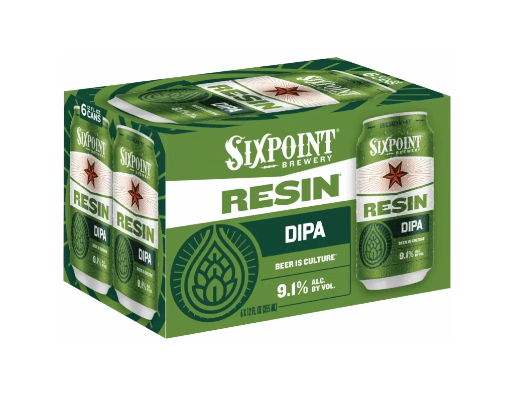Sixpoint Brewery Resin DIPA Green Box Packaging