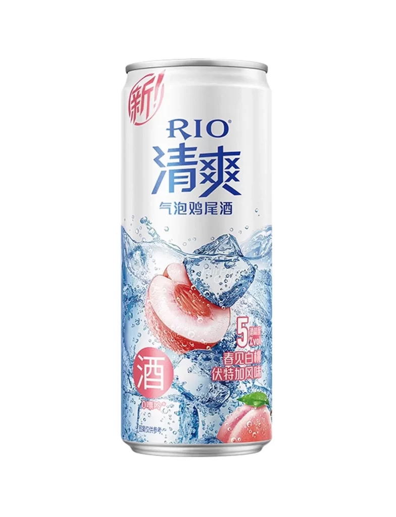 Rio Alcoholic Beverage Can Spring See White Peach Vodka Flavor