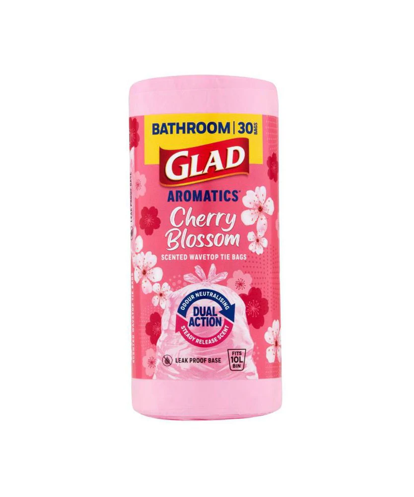 Glad Aromatics Cherry Blossom Trash Bag Packaging