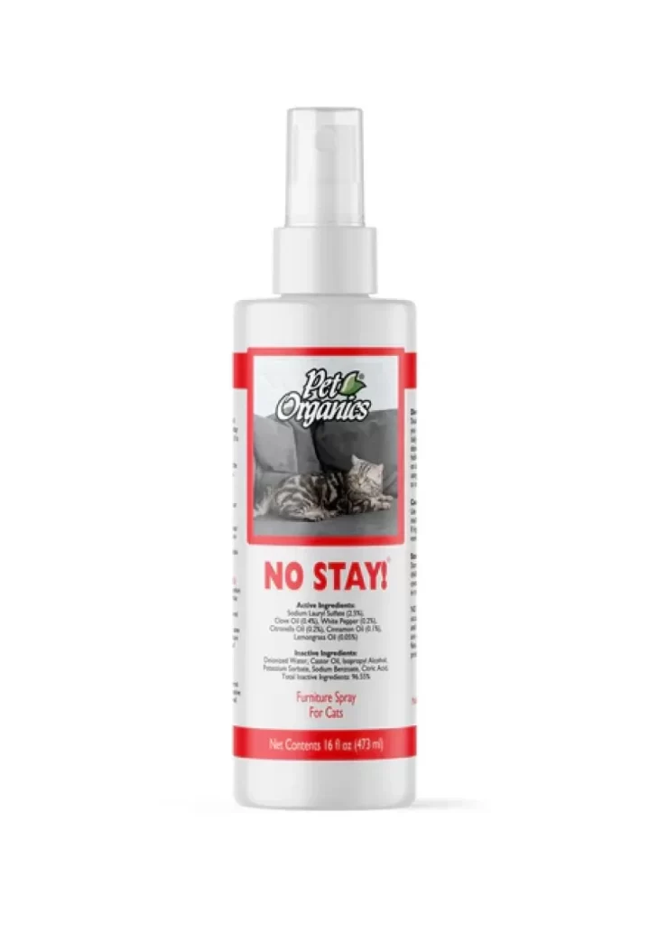 Pet Organics NO STAY Furniture Spray For Cats Pet Supplement Packaging