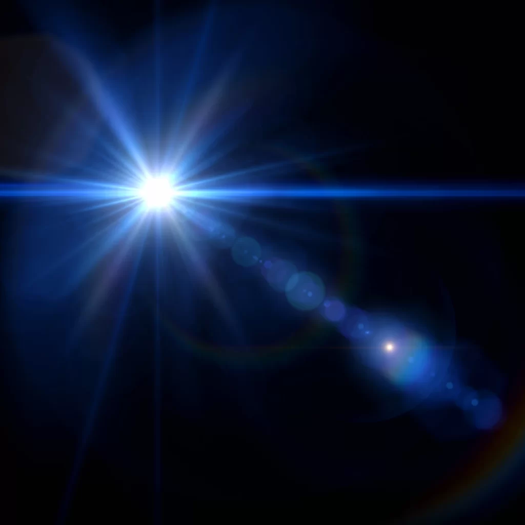 Optical Flare Blue Light Effect