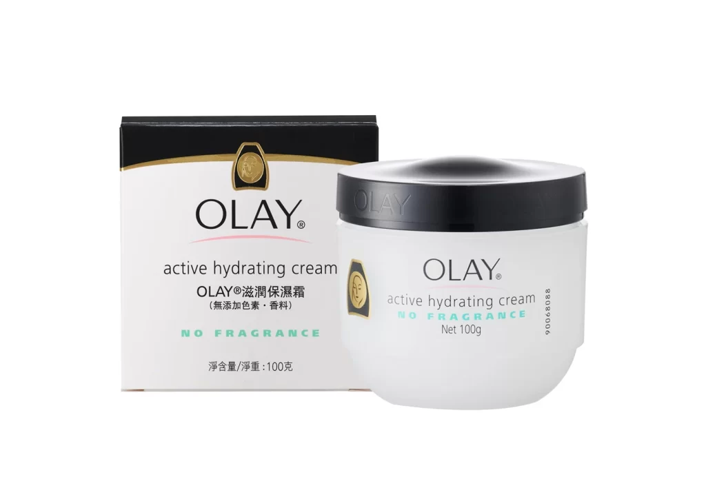 Olay active hydrating cream NO FRAGRANCE Skincare Packaging